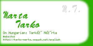 marta tarko business card